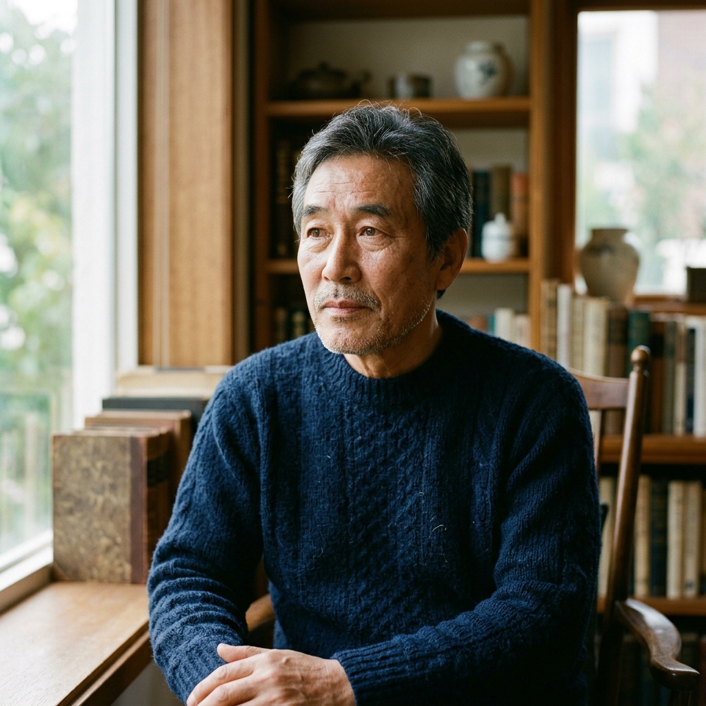 포근한 시선의 한국인 얼굴